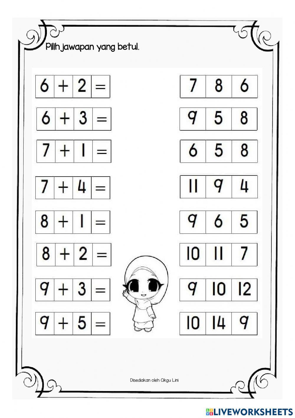 Operasi tambah (lingkungan 18)