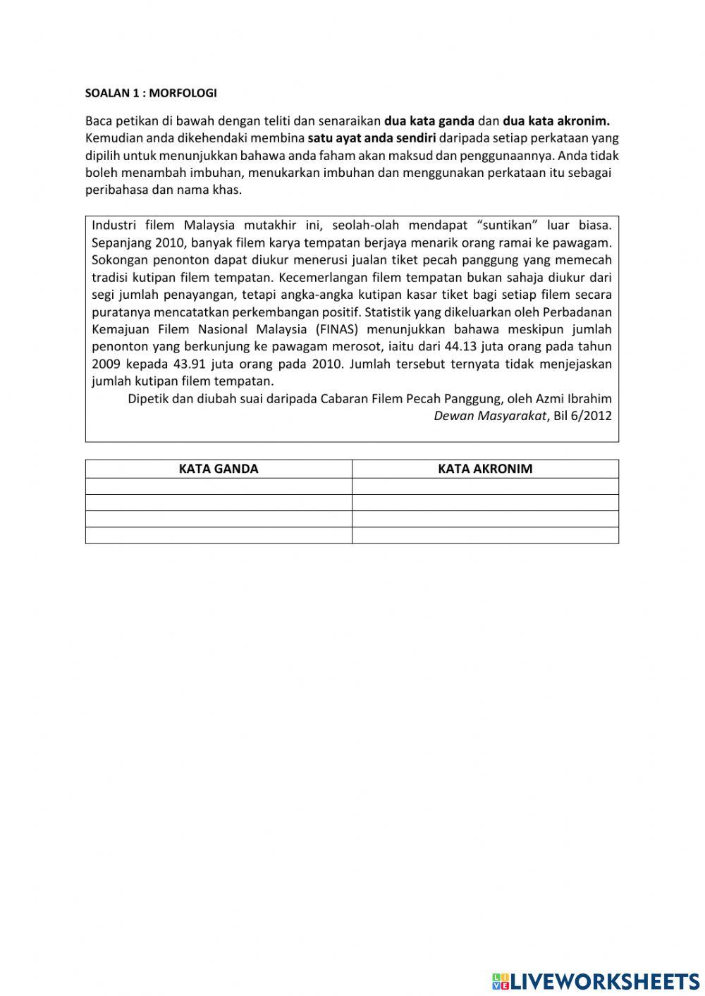 Tatabahasa bm tingkatan 5