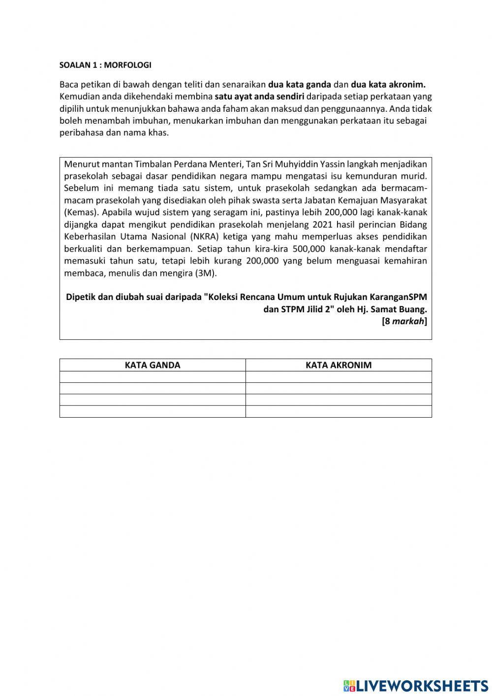 Tatabahasa bm tingkatan 5