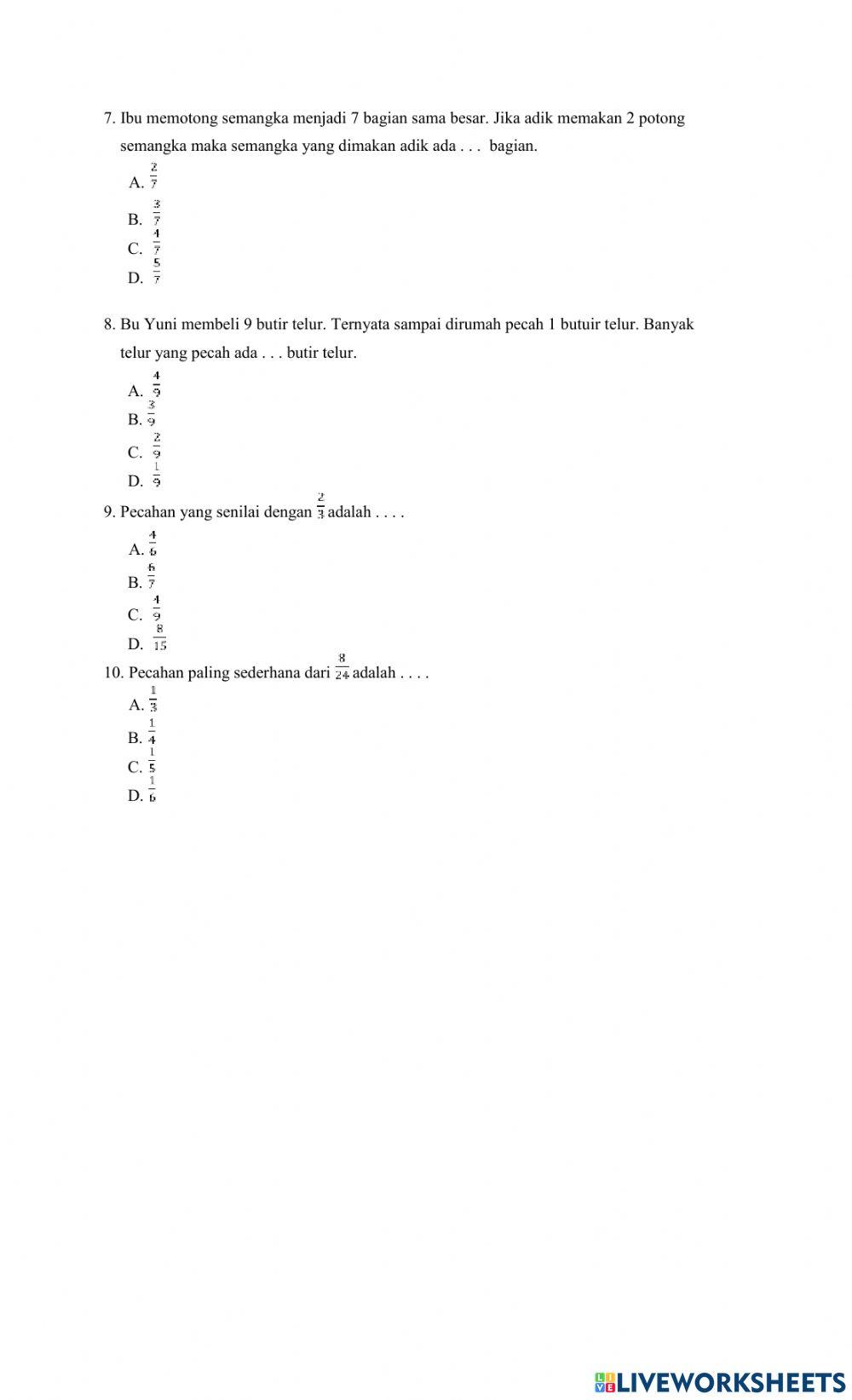 Isilah dengan benar ya nak.. !