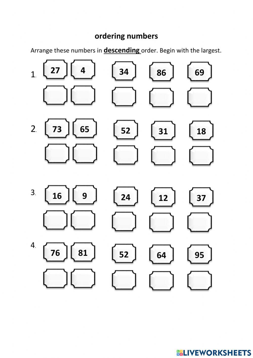 1210142 | Arrange the numbers | bijili ramesh