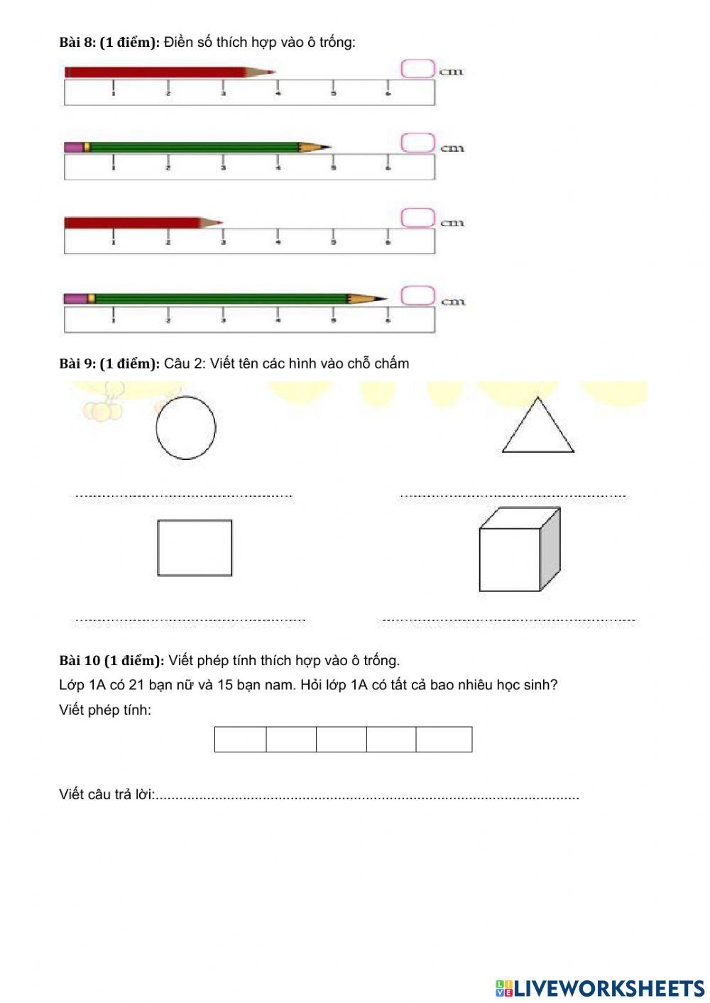 Ôn tập toán-bài 1
