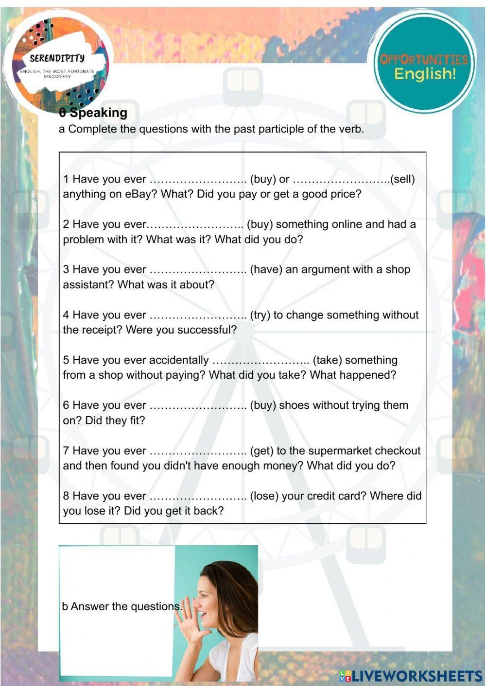 Unit 4B, pre intermediate