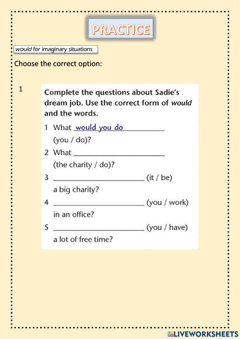 Would Imaginary Situations practice