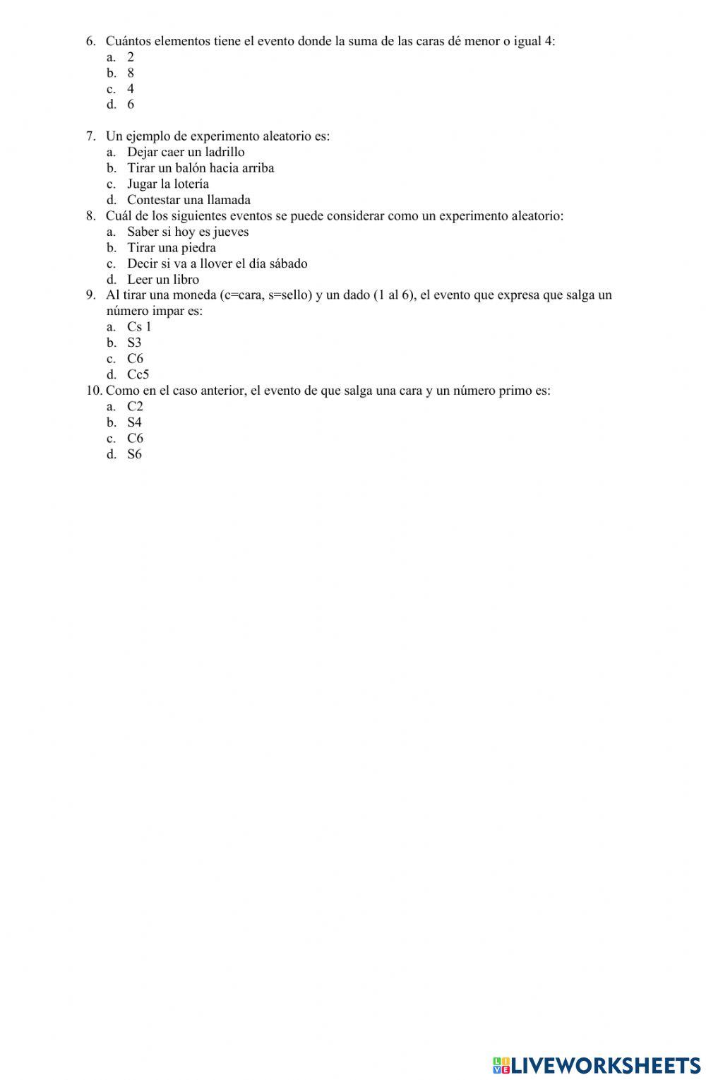 Examen Estadística 7 20-II-II