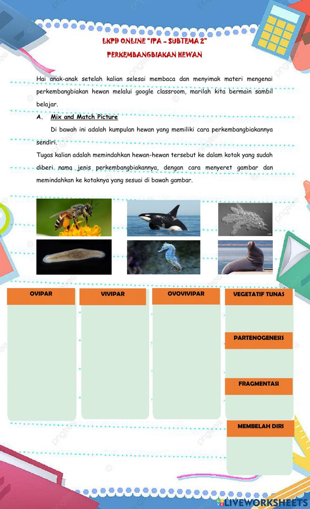 Latihan Online IPA - Subtema 2 Tema 1