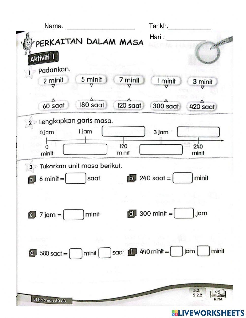 Buku aktiviti matematik tahun 3 ms95