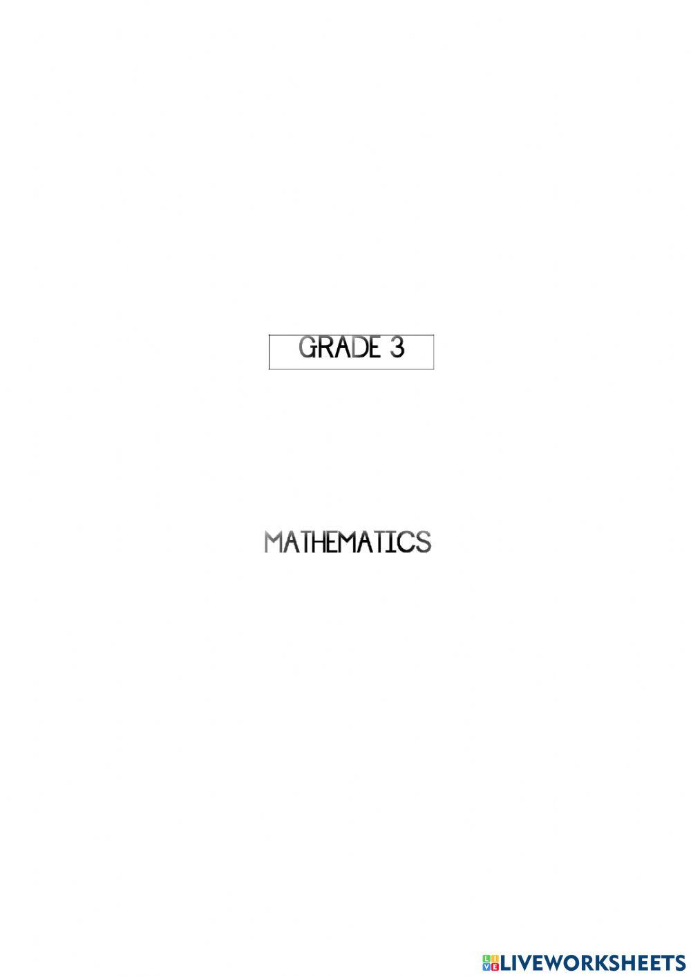 Math exam paper part 1