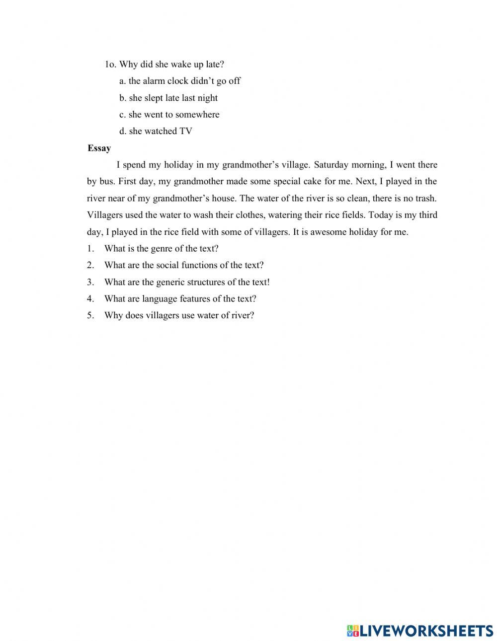 Evaluasi recount text