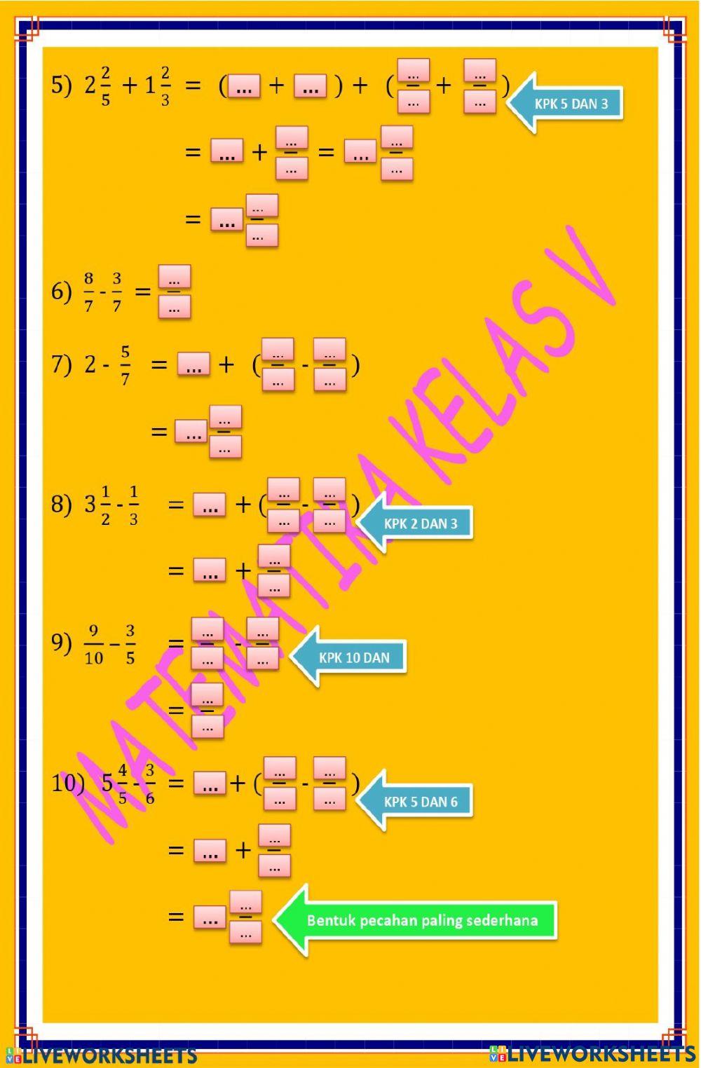 LKPD Pecahan Campuran