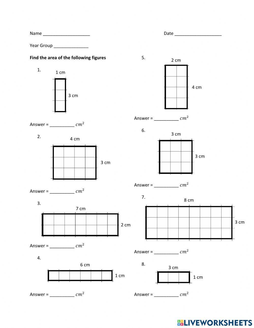 Area - Formula Method with Grids