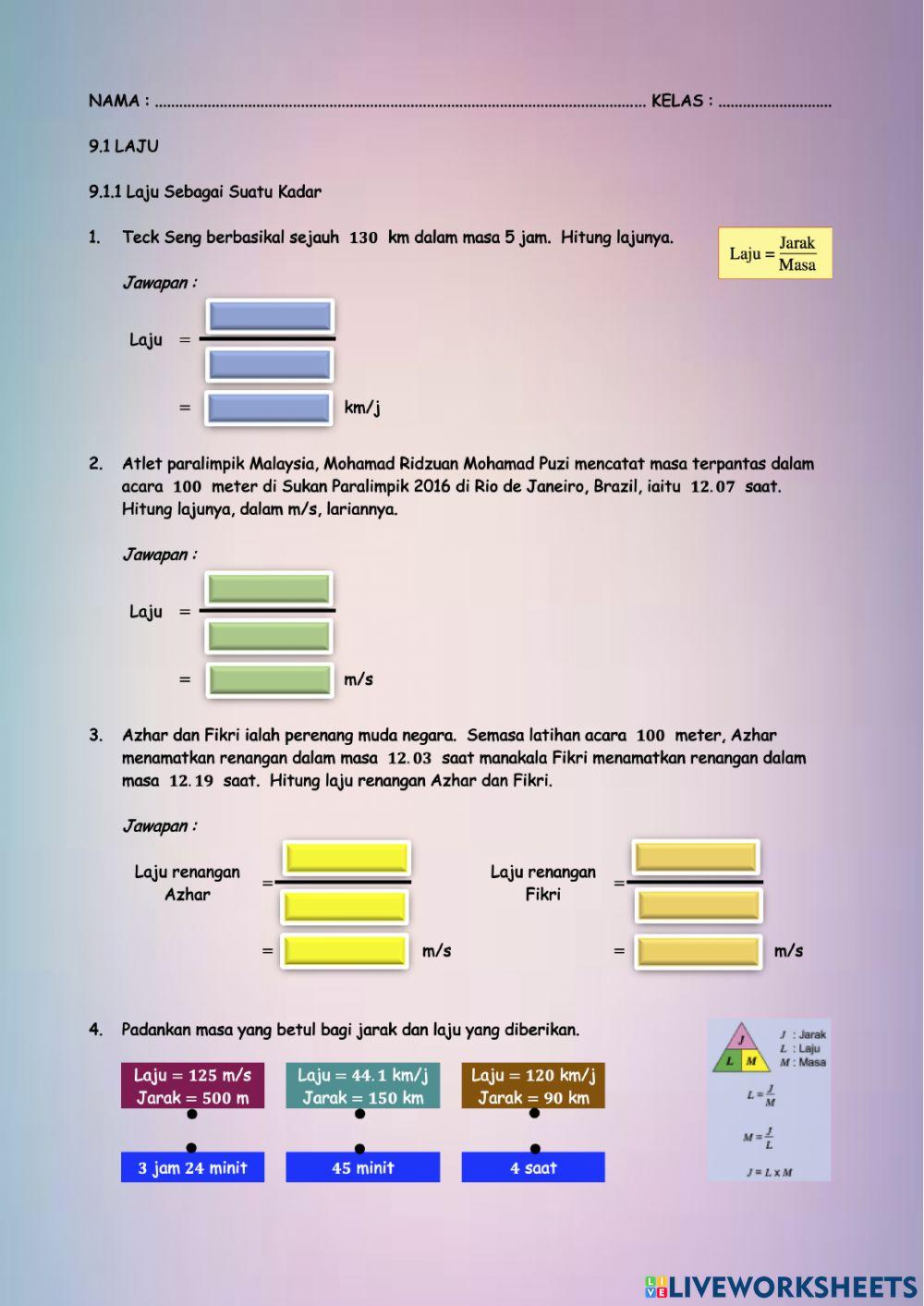 9.1.1 laju sebagai suatu kadar