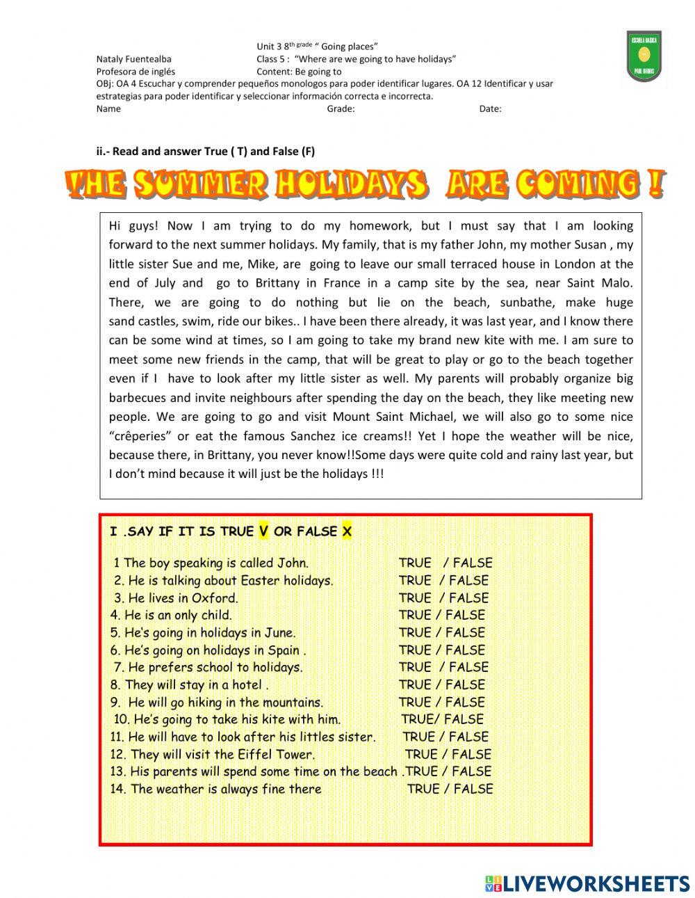 Class 5 unit 3 8th grade