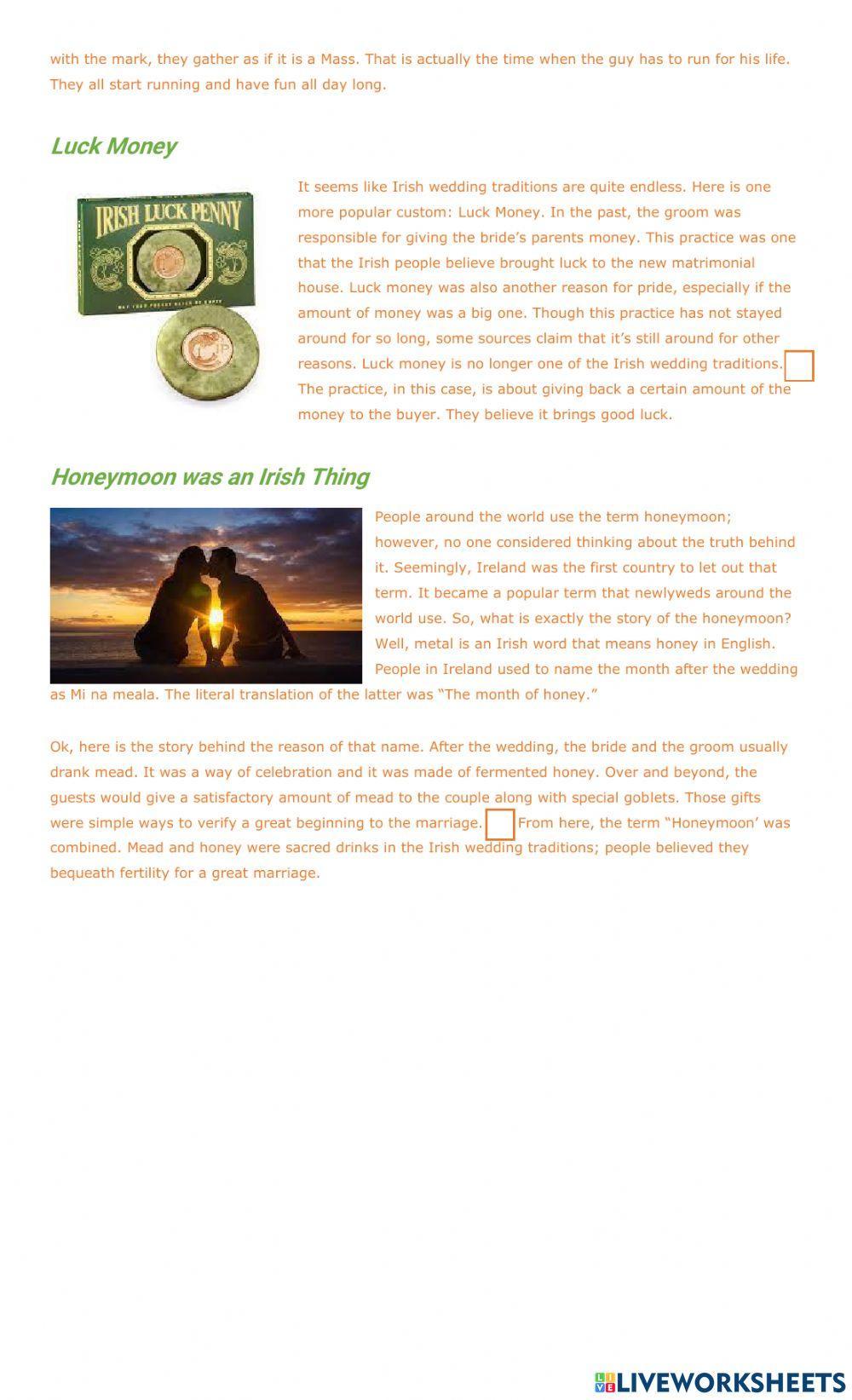 Irish Wedding Traditions