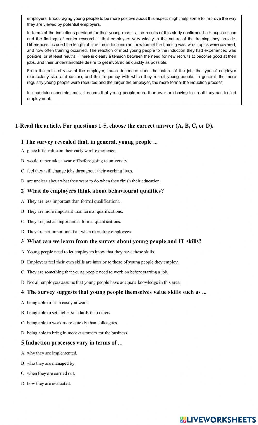 UPPER INTERMEDIATE B -TEST