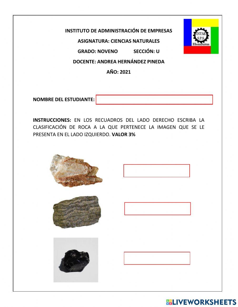 Clasificacion de las rocas