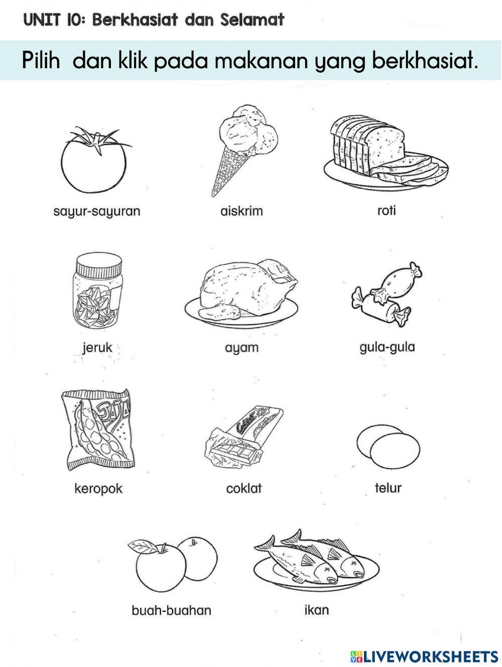 Pendidikan Jasmani dan Kesihatan Tahun 1 PdPR Minggu 24 Jumaat 29hb Julai 2021 - UNIT 10 Berkhasiat dan Selamat - Makanan Berkhasiat