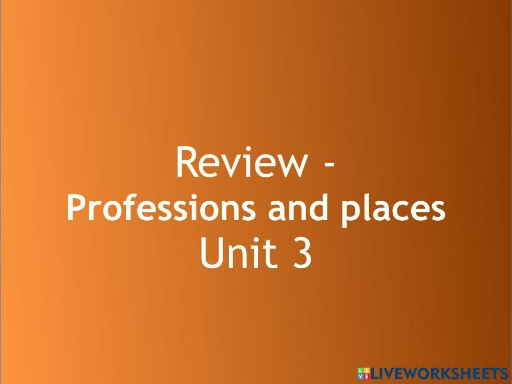 Professions and places