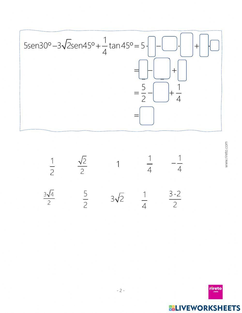 Ángulos Notables trigonometría