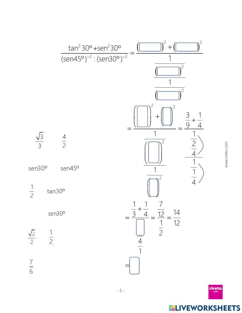 Ángulos Notables trigonometría