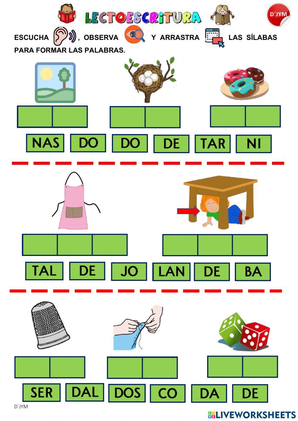 Lectura silábica - letra d