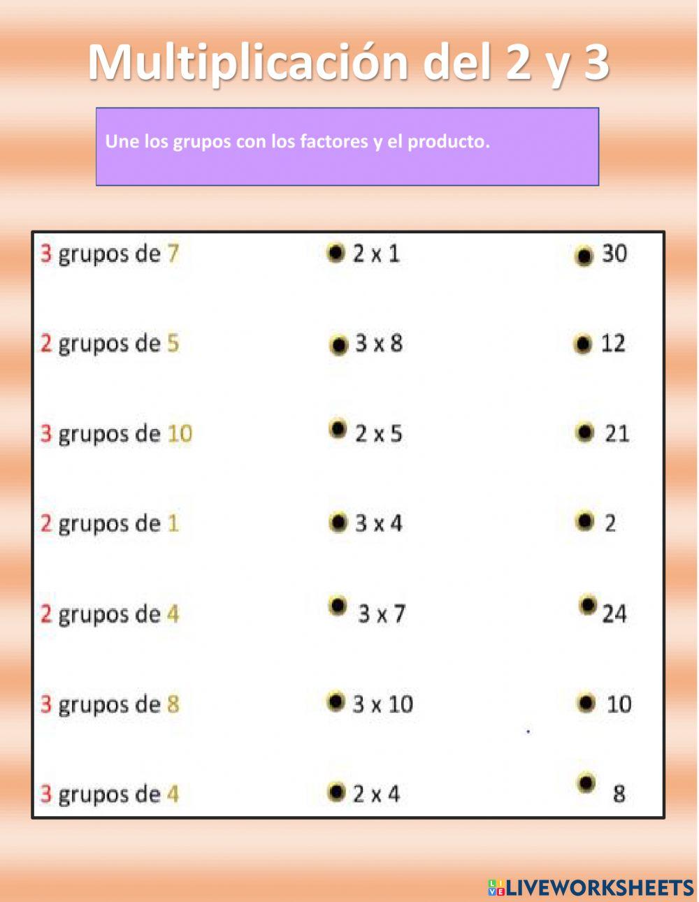Mutliplicaciòn del 2 y 3