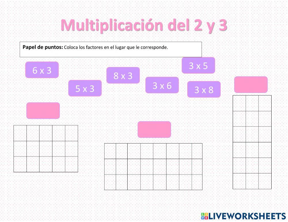 Multiplicacion con papel de puntos