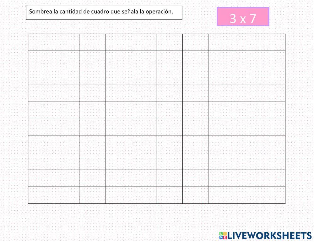 Multiplicacion con papel de puntos