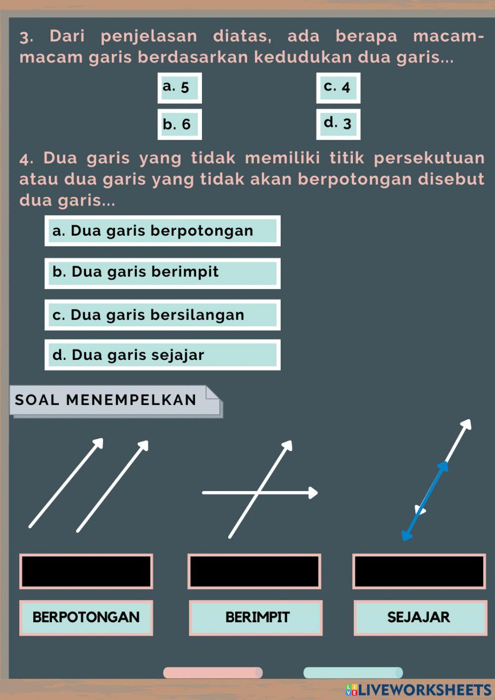 Lembar Kerja Peserta Didik Materi Garis dan Sudut