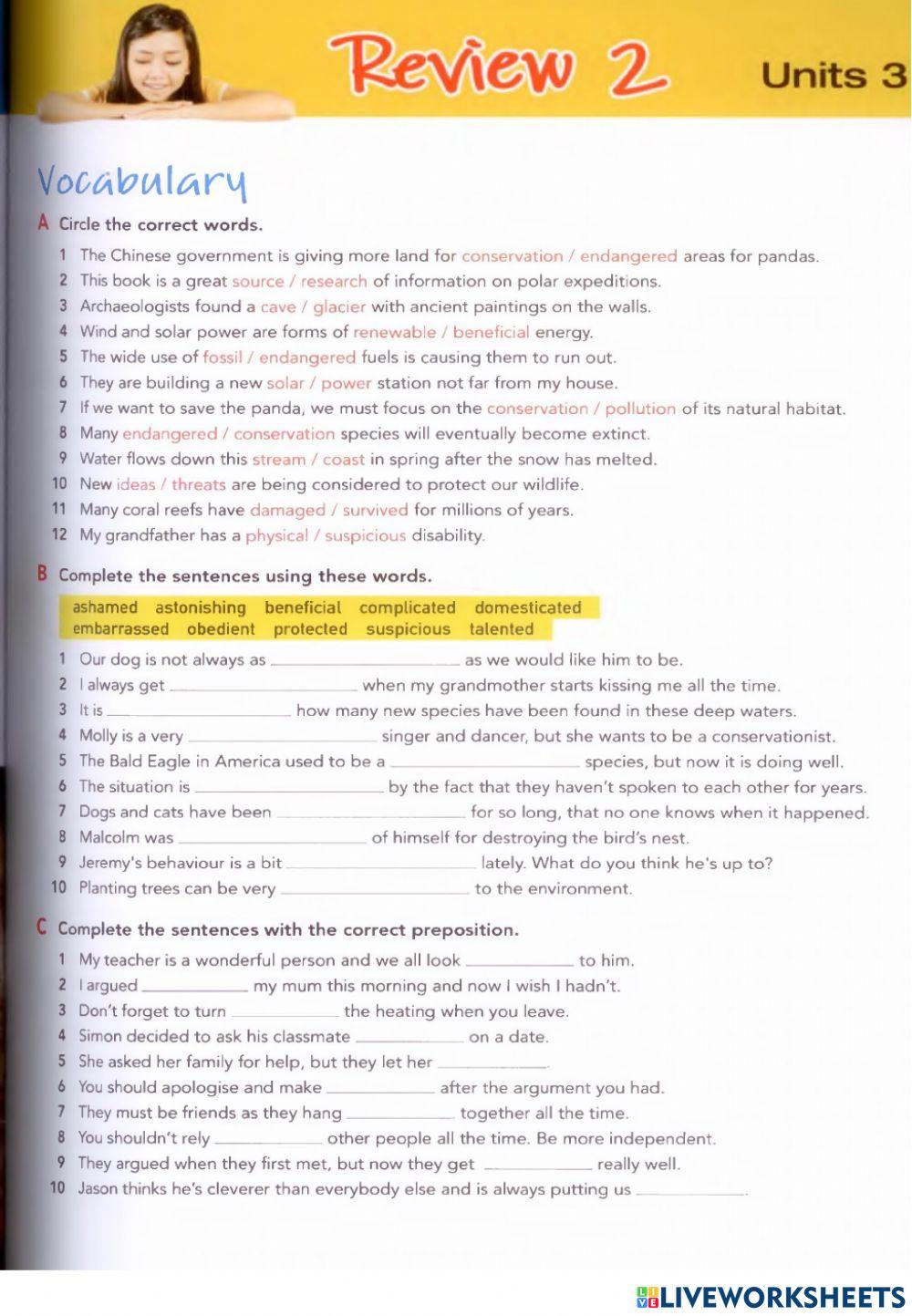 Close-up Unit 4 (page 55: Vocabulary 2)