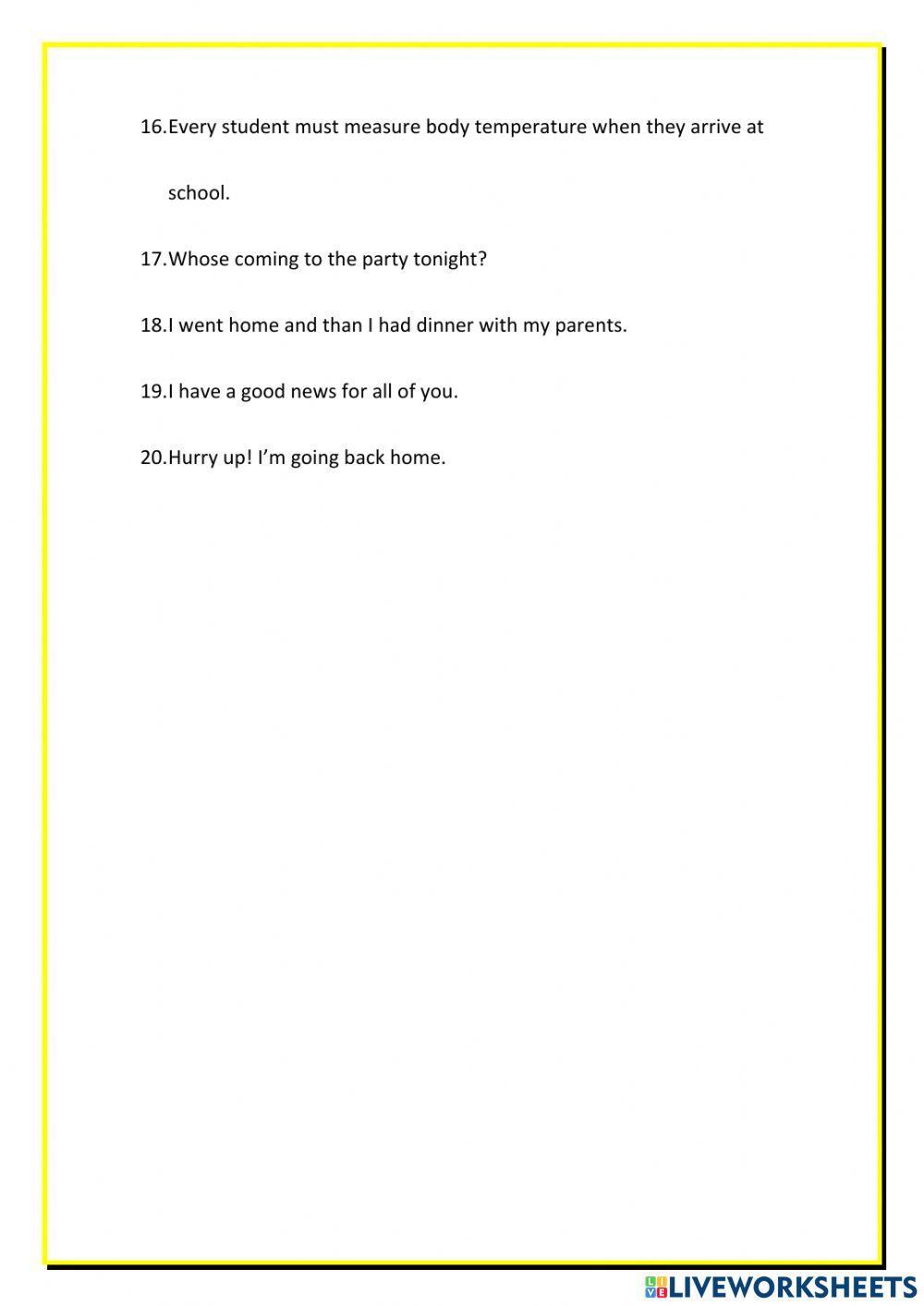 Common Mistakes in English