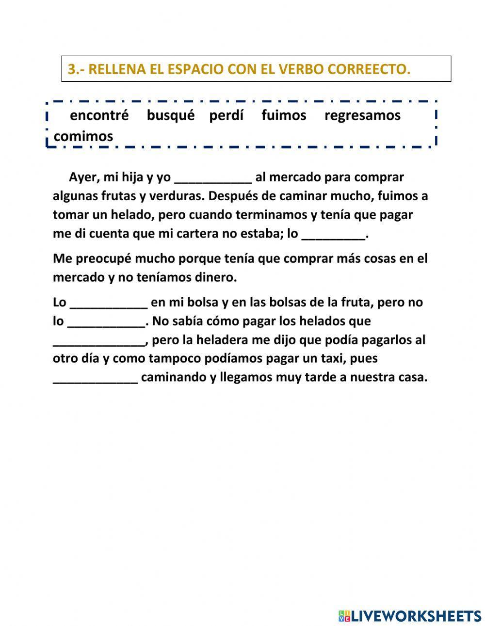Español short test