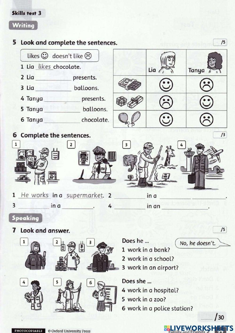 Family and friends 2 final test