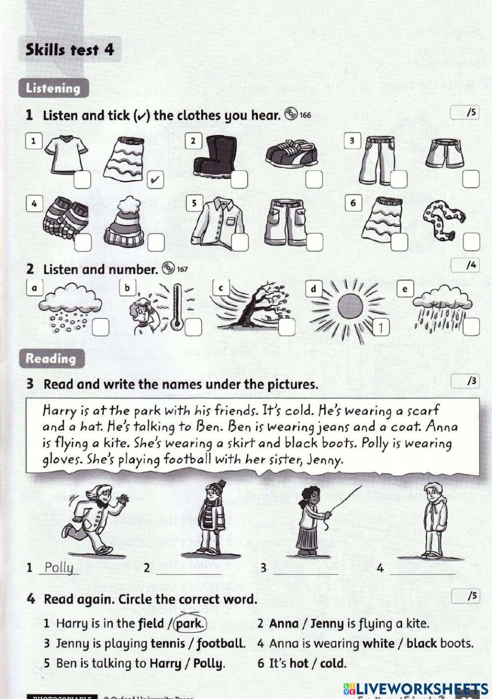 Family and friends 2 final test