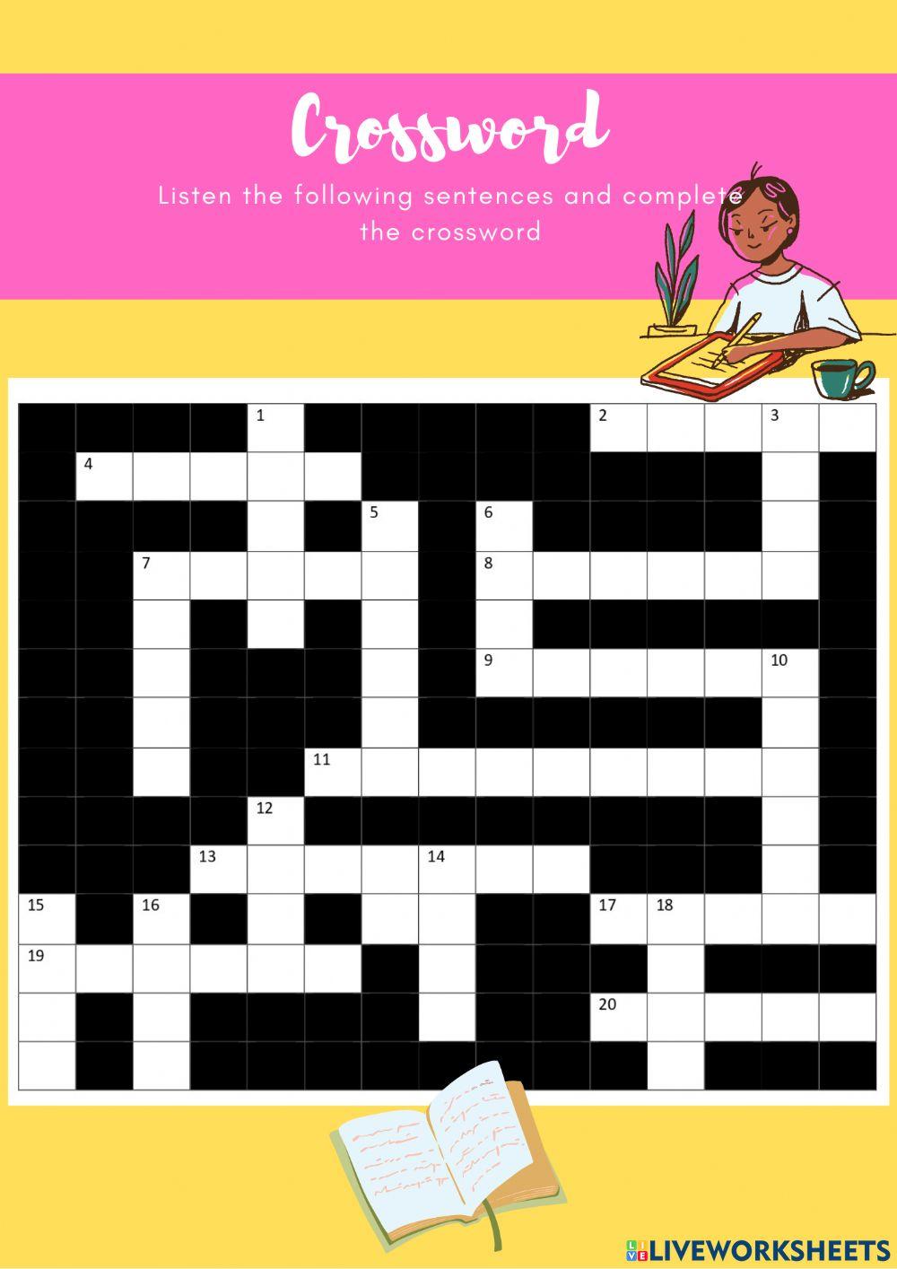 Crossword : Unit 3 A Bad Boy worksheet Live Worksheets