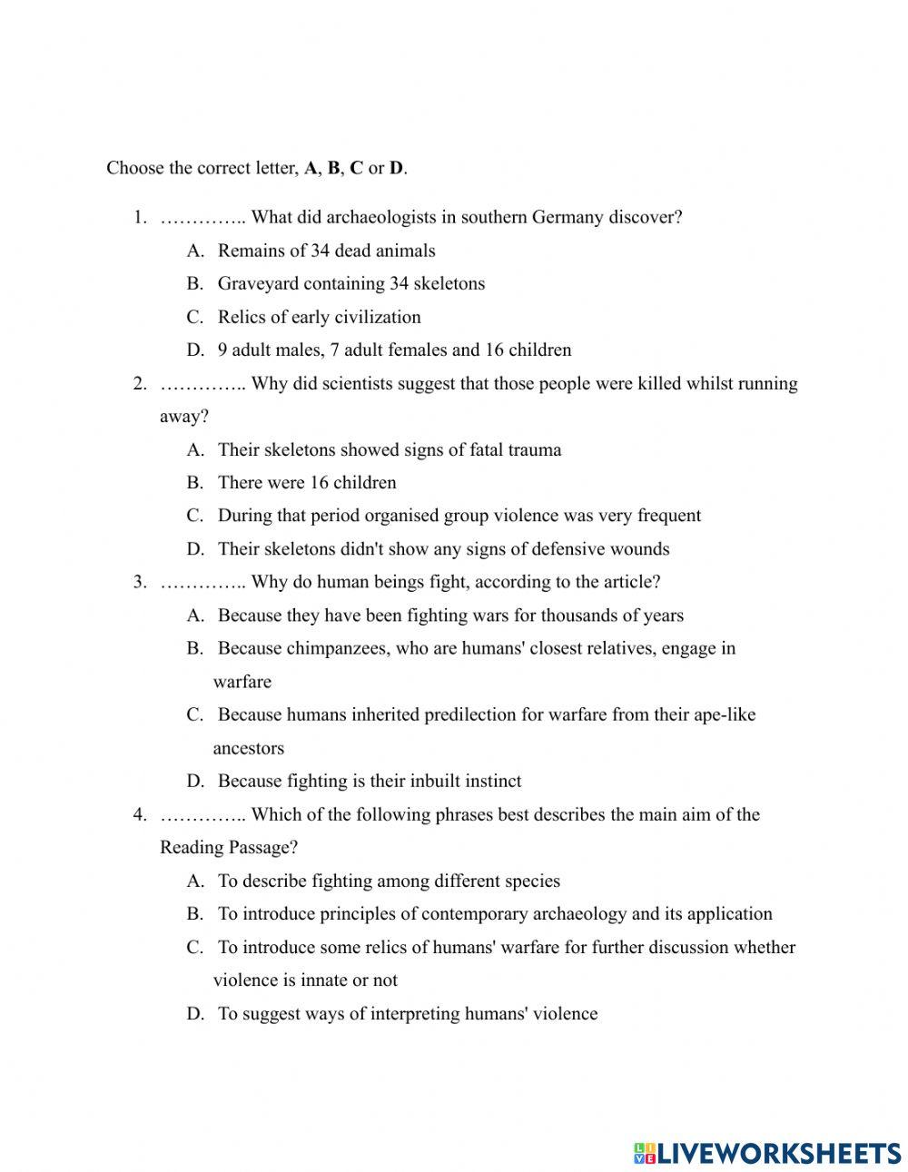 B1 - MPC - Is violence innate?