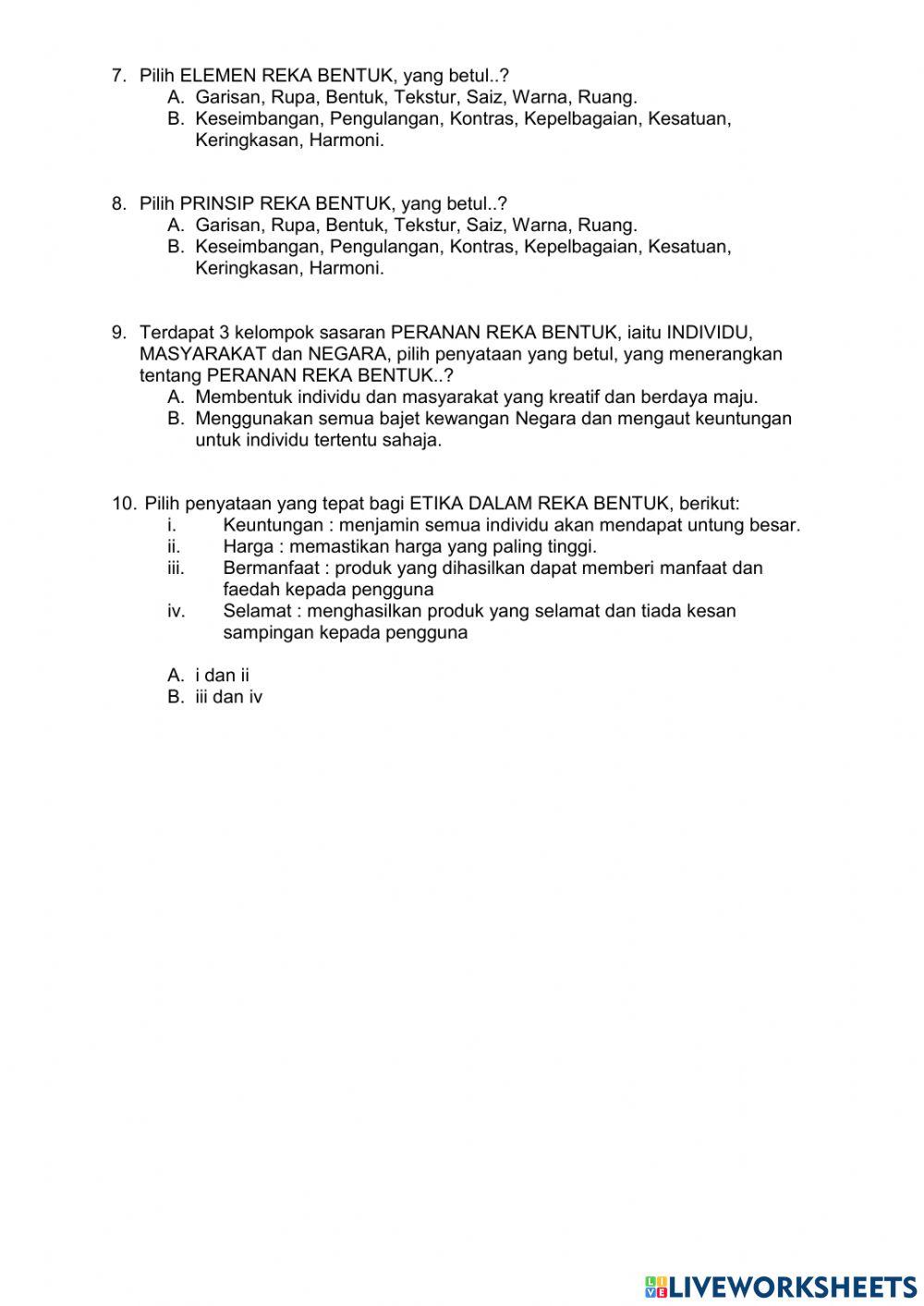 Latihan rbt tingkatan 1 bab 1 siri 1