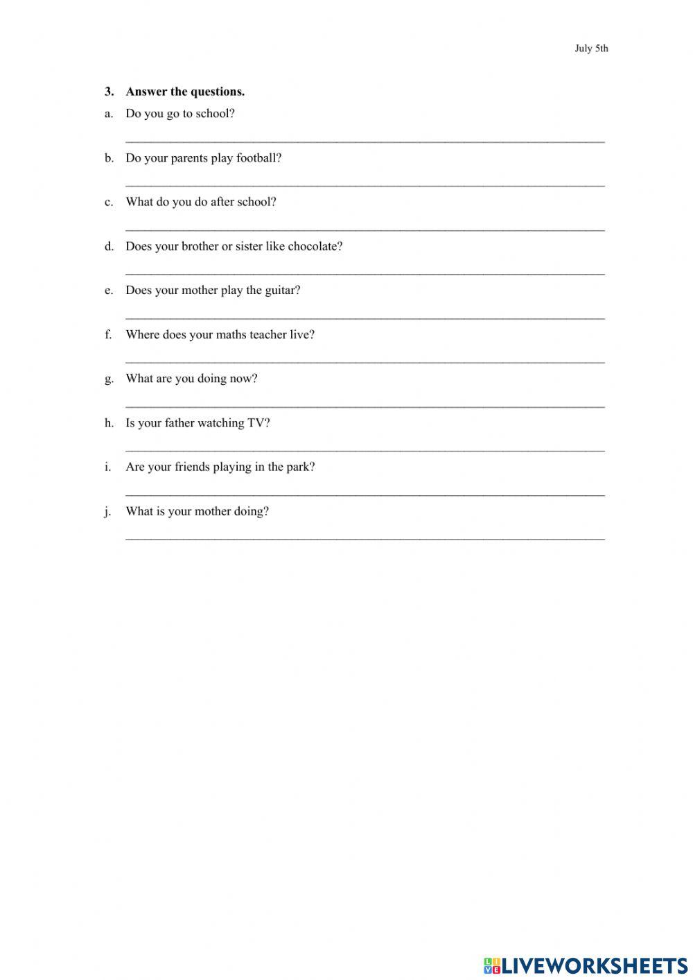 Simple Present-Present Continuous