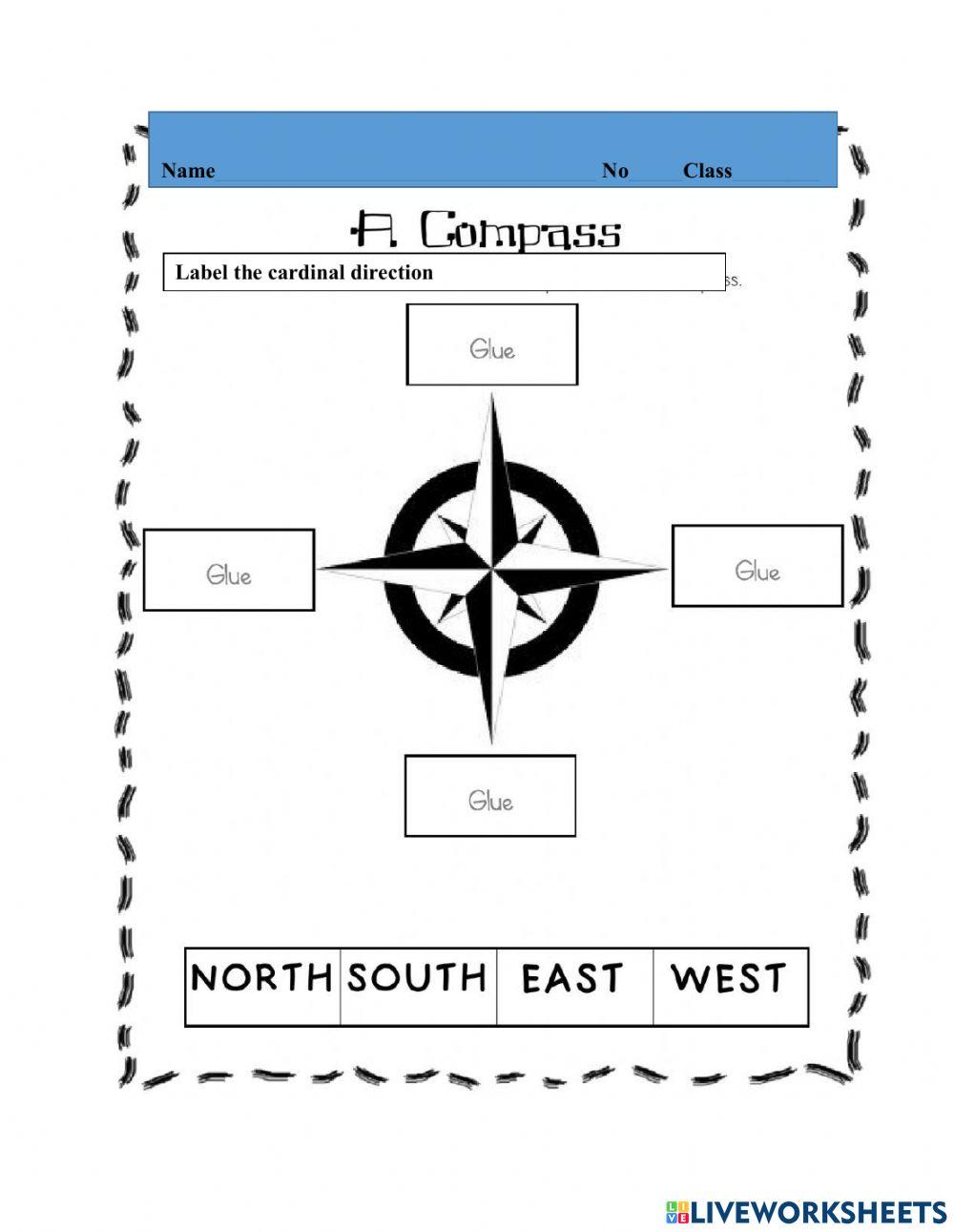 Cardinal Direction online exercise for Live Worksheets