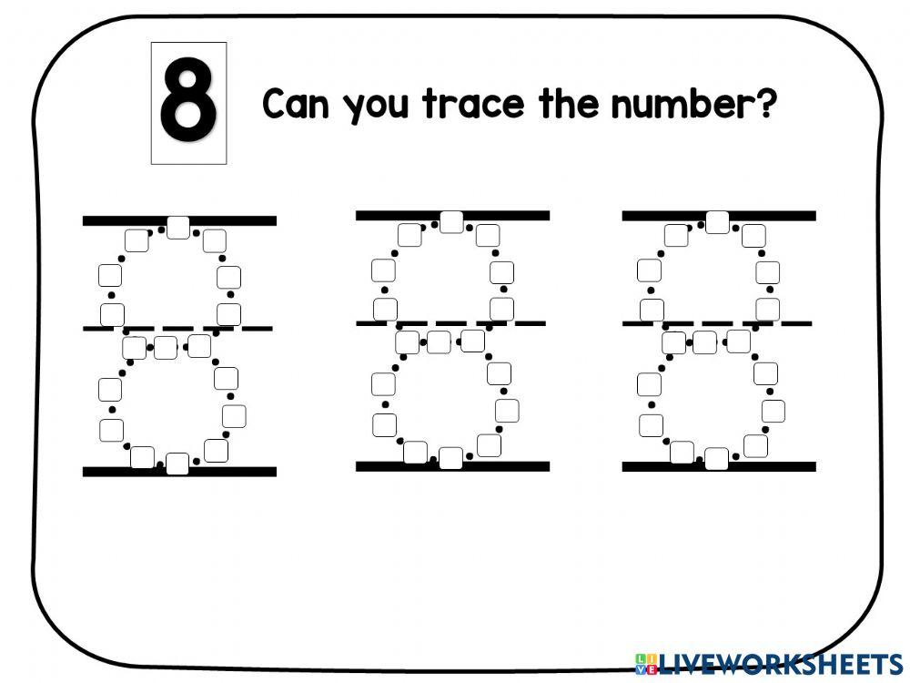 Tracing number 8