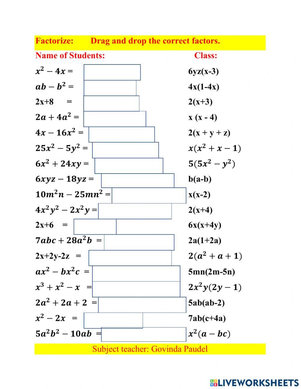 Algebra