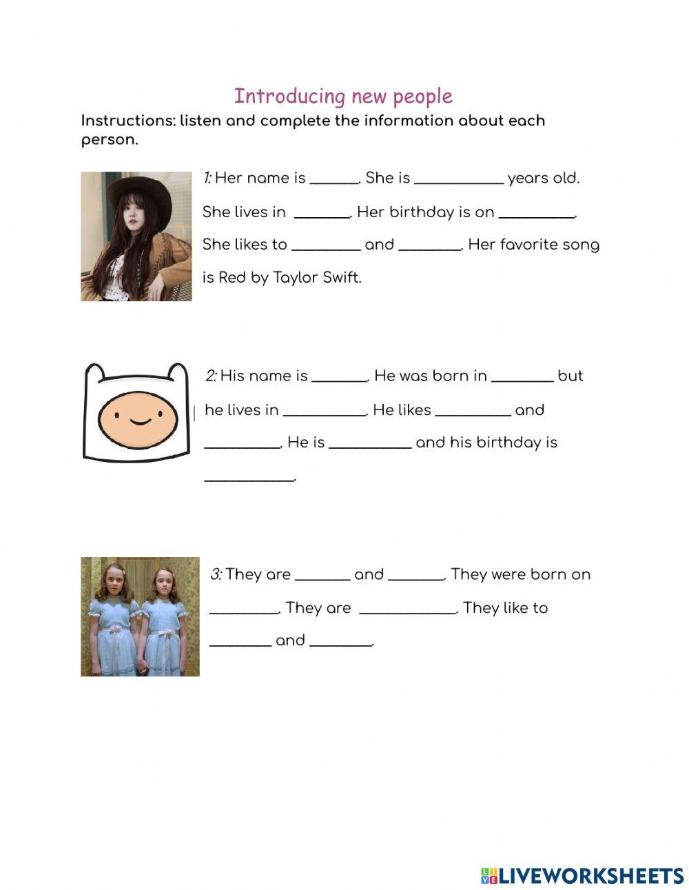 Intoducing new people