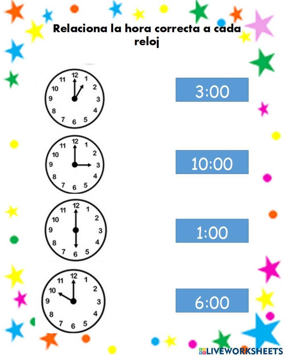 Horas del reloj