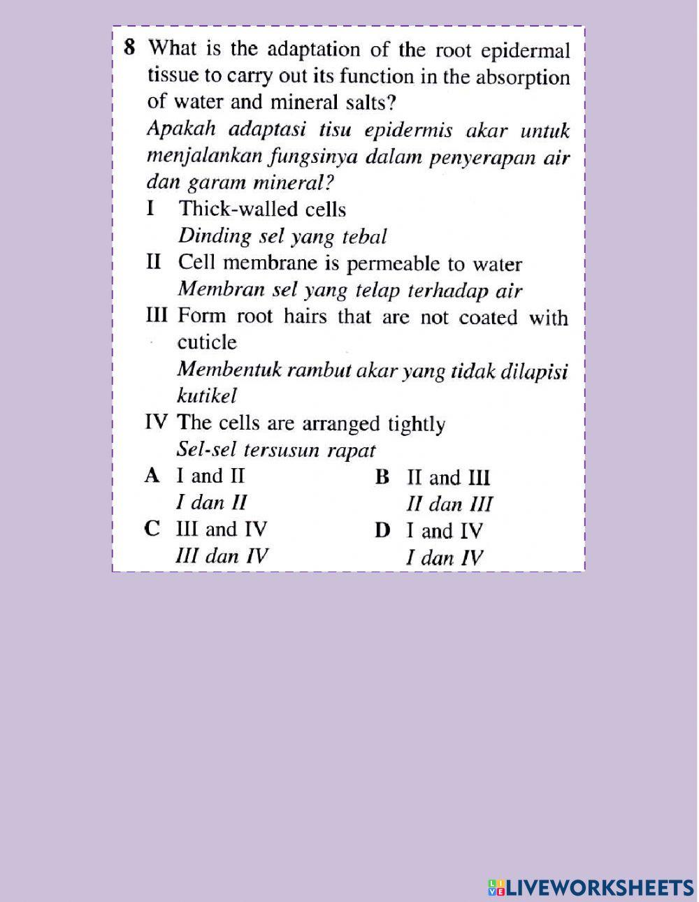 Nutrisi dalam tumbuhan