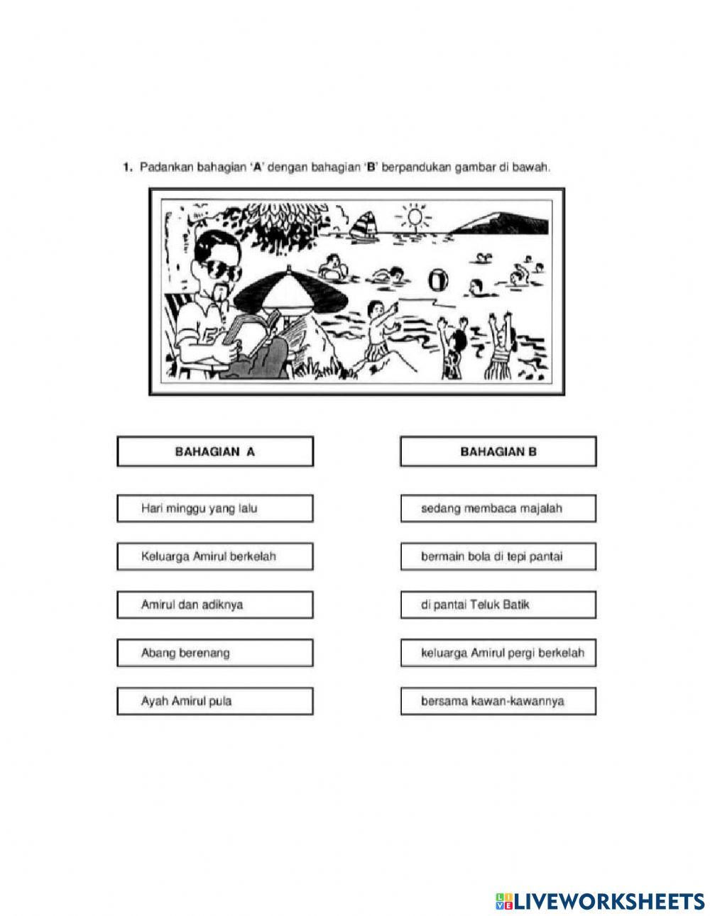 BAHASA MELAYU TAHUN 3 - LATIHAN PENULISAN -SJKT LADANG TUMBUK