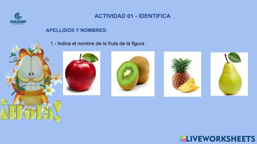 Identificación de frutas