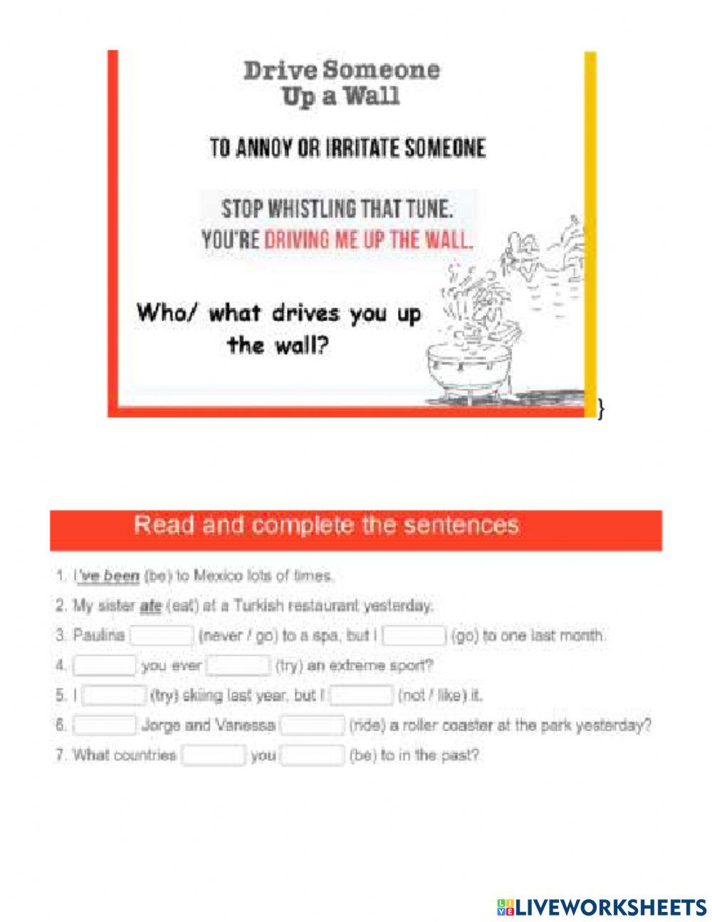 Level 3 . -Present Perfect vs Simple Past