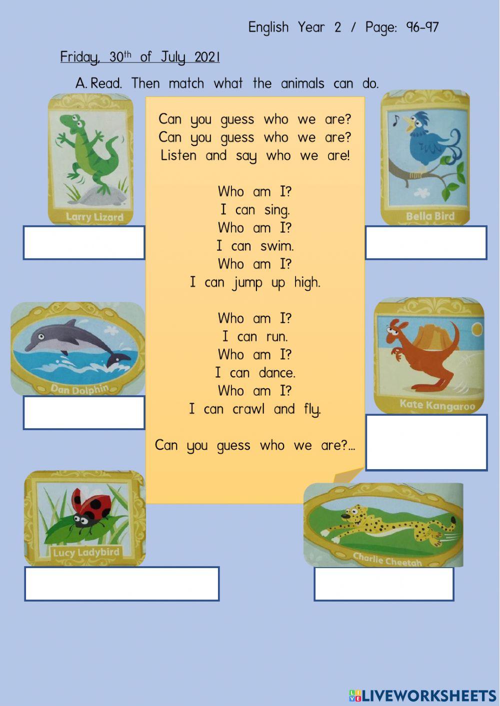 English Year 2 Page 96-97