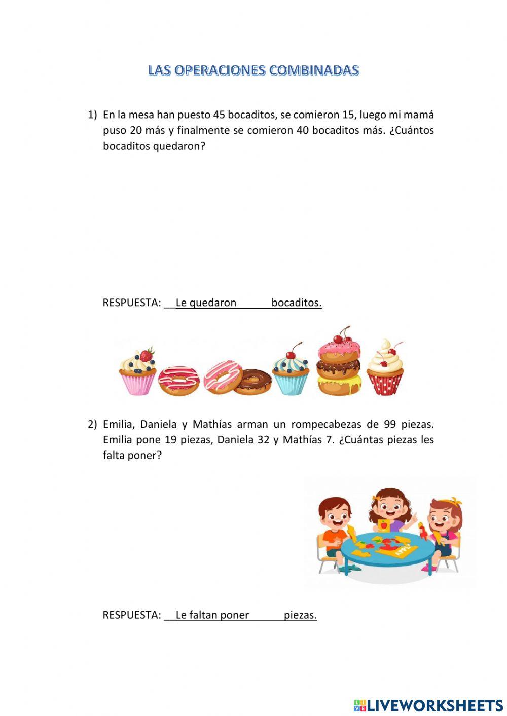 Las Operaciones combinadas