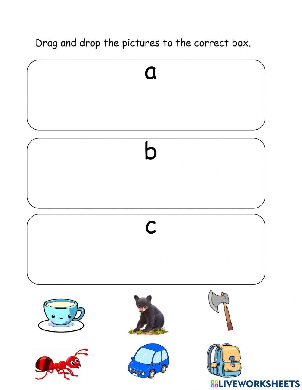 Letter abc worksheet | Live Worksheets